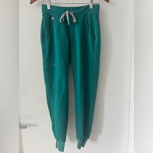 Figs Women's Teal Cargo Scrub Pants